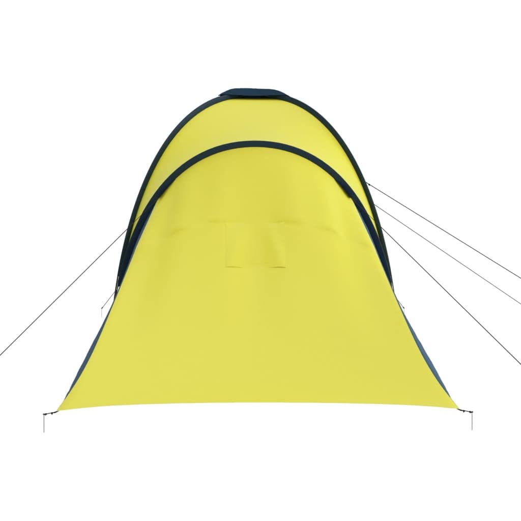 SKM 6-Person Waterproof Camping Tent - Lightweight, Easy Setup, Blue & Yellow for Family Outdoor Adventures, Hiking & Backpacking