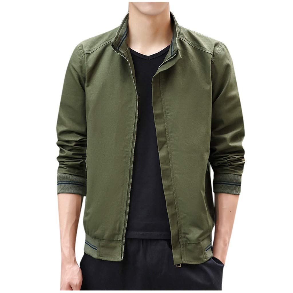 Men's Winter Warm Casual Jacket - Pure Color Zipper Coat for Outdoor Activities & Daily Wear | Waterproof Windproof Fleece Lined Coat for Hiking, Travel, and Cold Weather