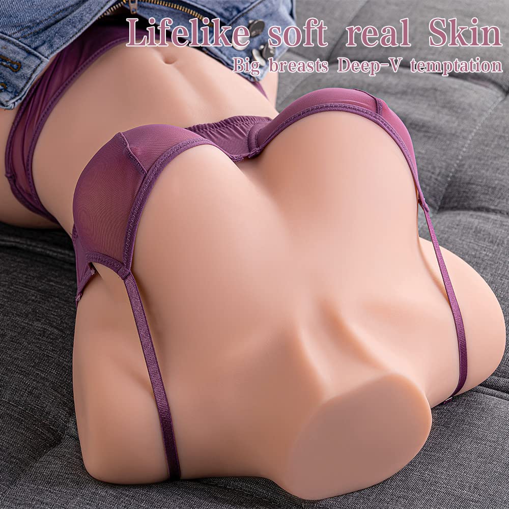 Realistic 22LB Life Size Female Sex Doll Torso for Men - Lifelike Big Boobs & Butt Adult Toy with Vaginal & Anal Holes - Perfect for Discreet Masturbation & Solo Pleasure at Home