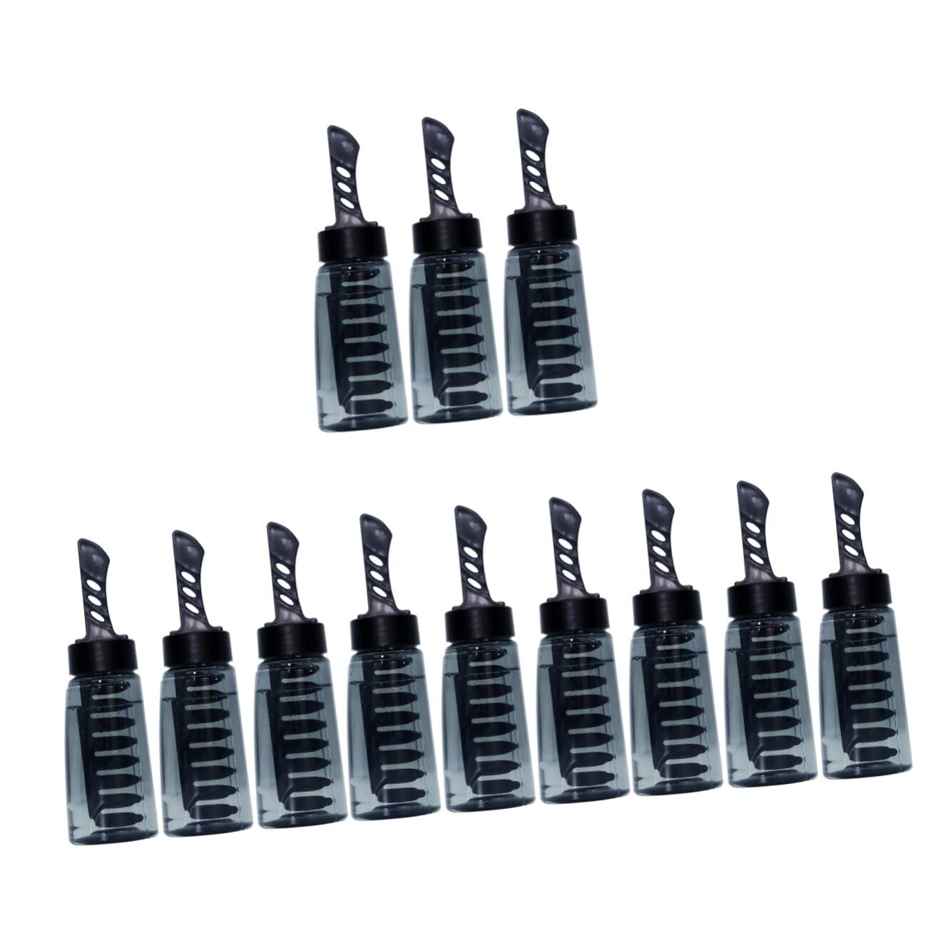 FOMIYES 12 Pcs Hair Styling Comb Set - Double Sided Comb for Men with Hair Gel & Hairspray - Salon Quality Plastic Hair Shaper Tools (Black) - Perfect for Gray Hair Styling & Professional Salon Use