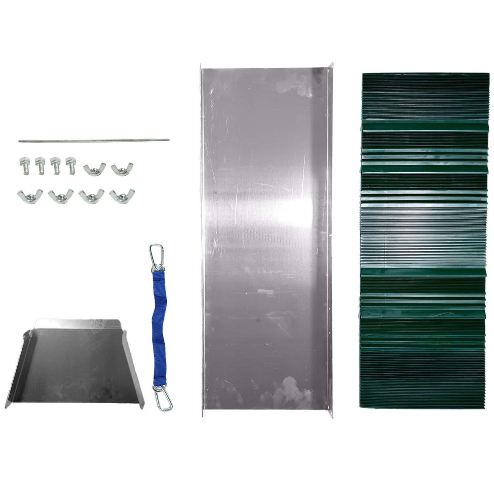 34 1/2 Inch Gold Sluice Box with Matting - Portable River Gold Mining Equipment for Prospecting & Outdoor Adventures