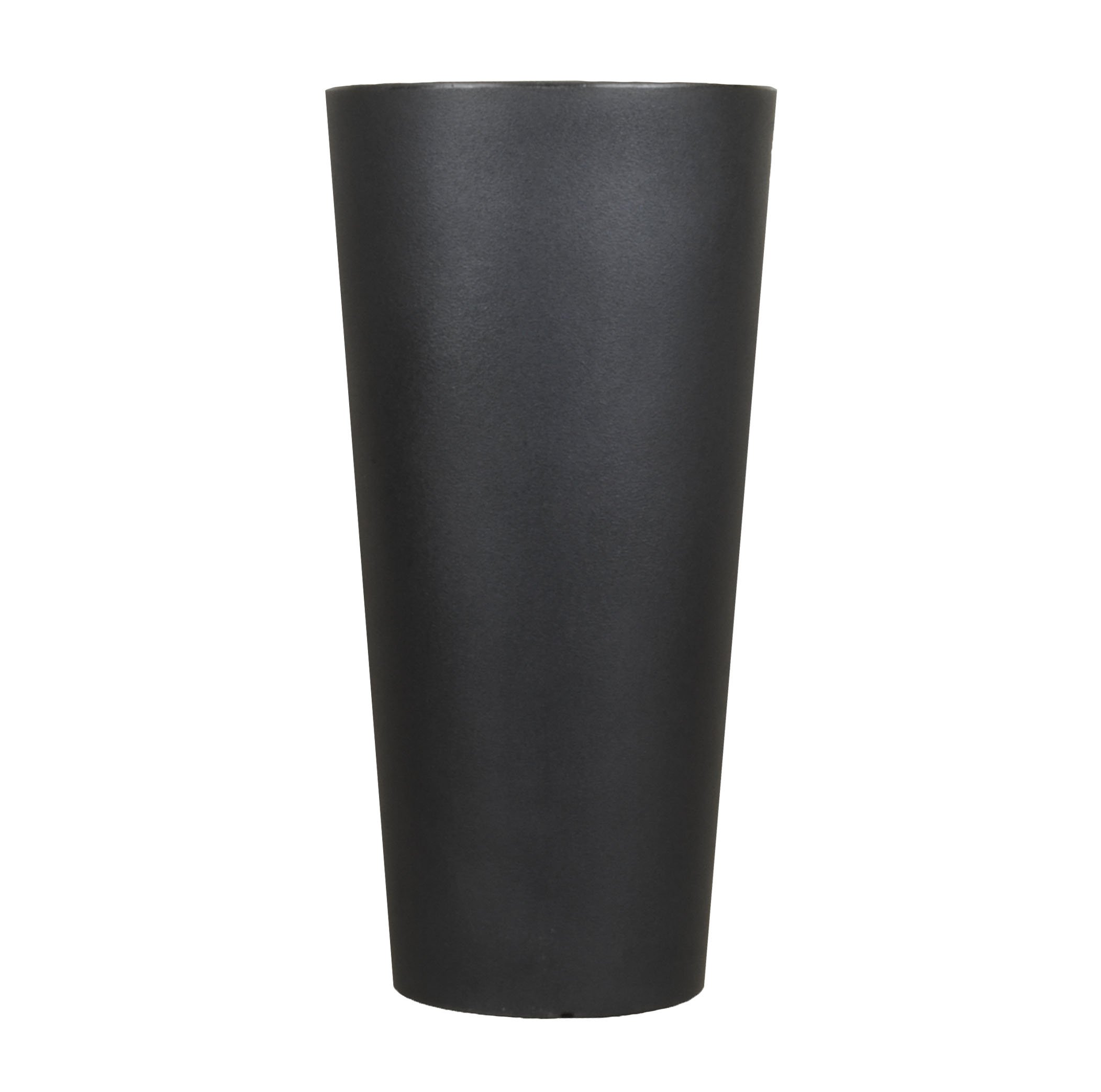 Tusco Products 3-Pack Black Round Garden Planters - 12 Inch Modern Outdoor Flower Pots for Patio, Balcony & Home Decor | Durable Weather-Resistant Plant Containers