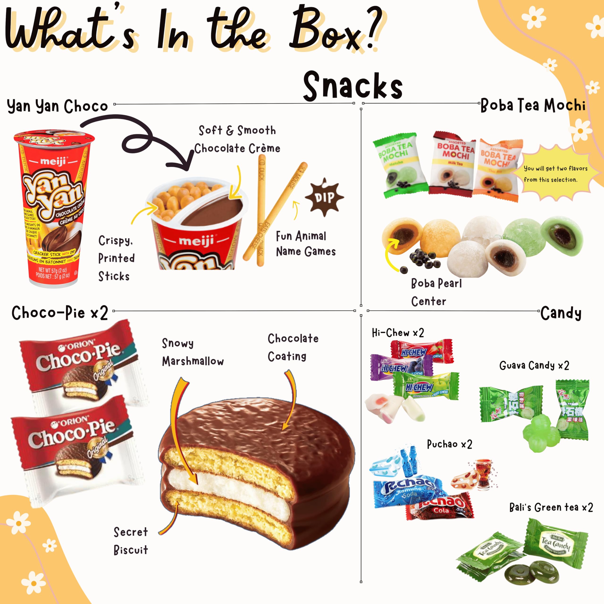 Premium DOTORI Asian Snack Box - Korean Spicy Chicken Noodles (Buldak Original/Carbonara), Exotic International Snacks - Perfect Gift for Friends, Family & Coworkers - Great for Parties, Office Treats & Care Packages