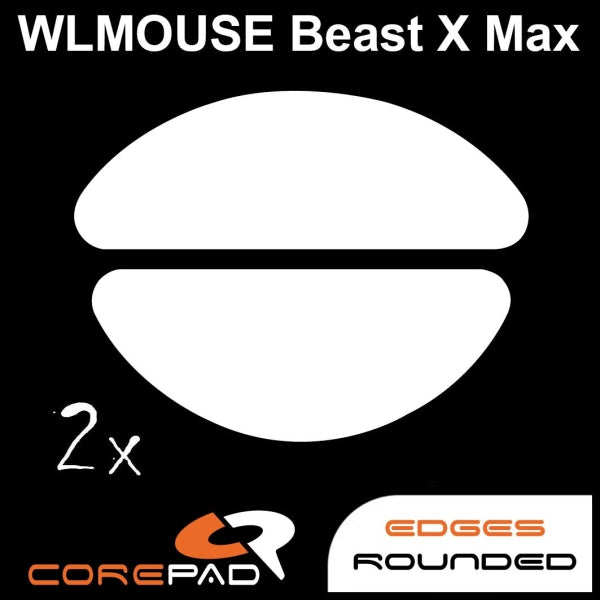 Corepad Skatez Mouse Feet for WLmouse Beast X MAX - Ultra Smooth Gliding Feet for Gaming Mice - Perfect for FPS, MOBA, and Esports Gaming