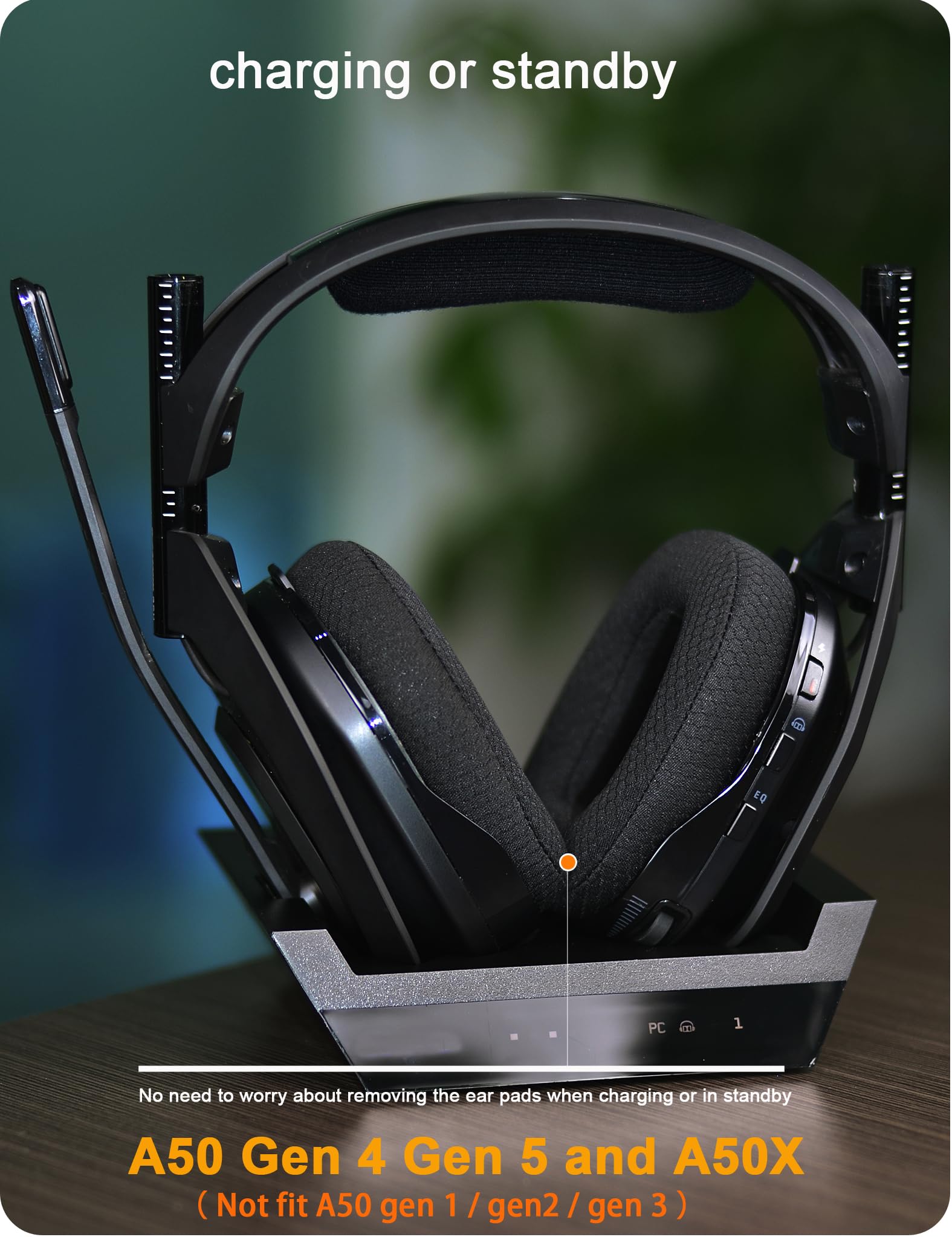 Defean Replacement Earpads & Headband for Astro A50 Gen 4 Headset - High-Density Noise Cancelling Foam Ear Cushions with Added Thickness - Perfect for Gaming, Streaming & Long Wear Comfort