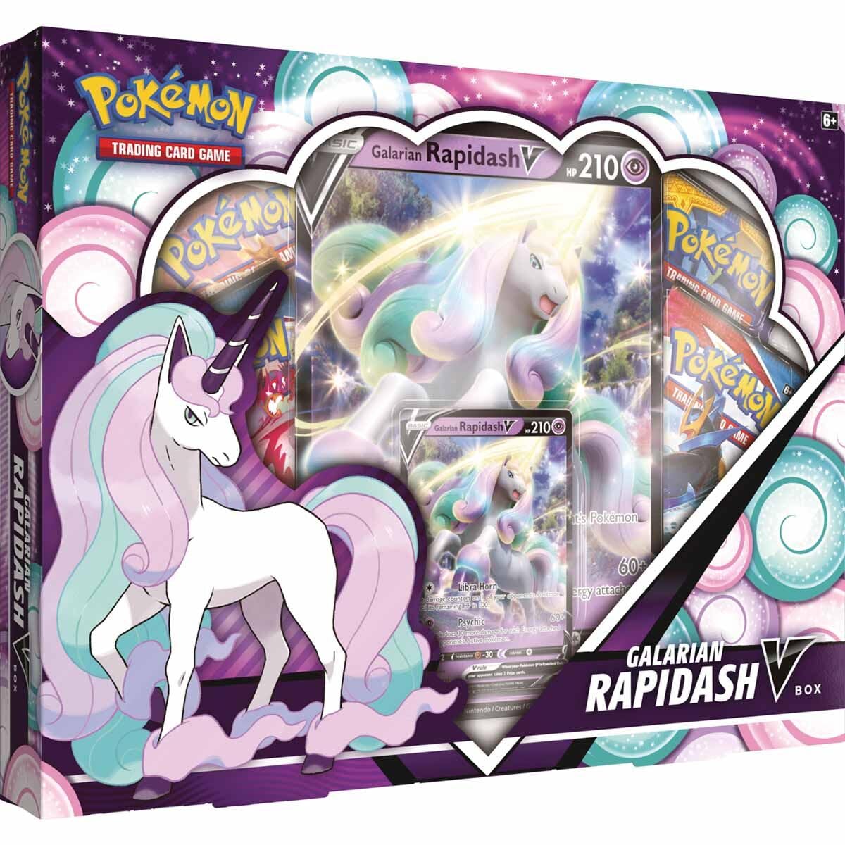 Pokemon TCG: Galarian Rapidash V Box - Collectible Trading Card Game for Kids & Adults | Perfect for Battles, Gifts & Display