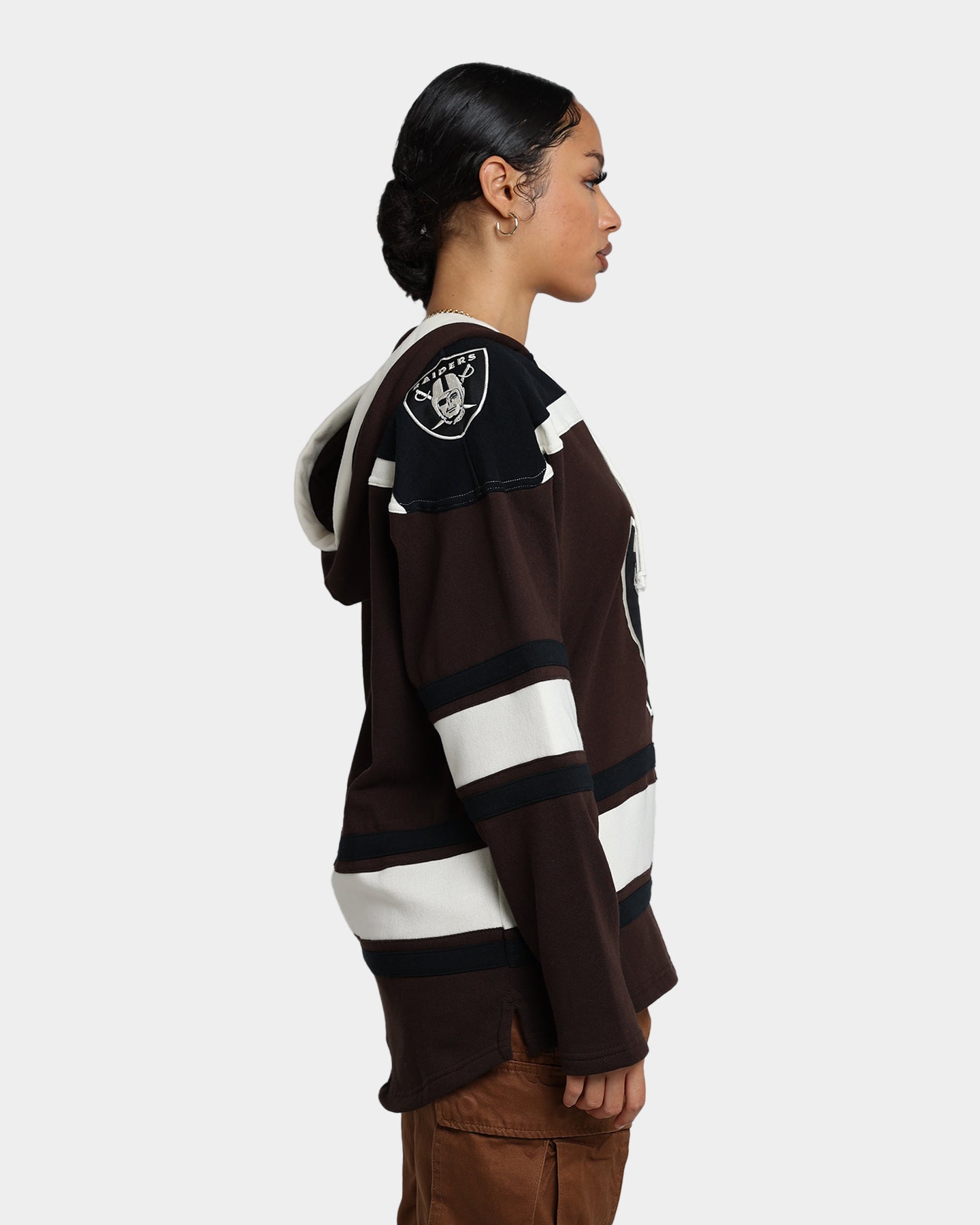 47 Brand Las Vegas Raiders Superior Lacer Hoodie Brown - NFL Fan Apparel for Men & Women - Perfect for Game Day, Tailgating & Casual Wear