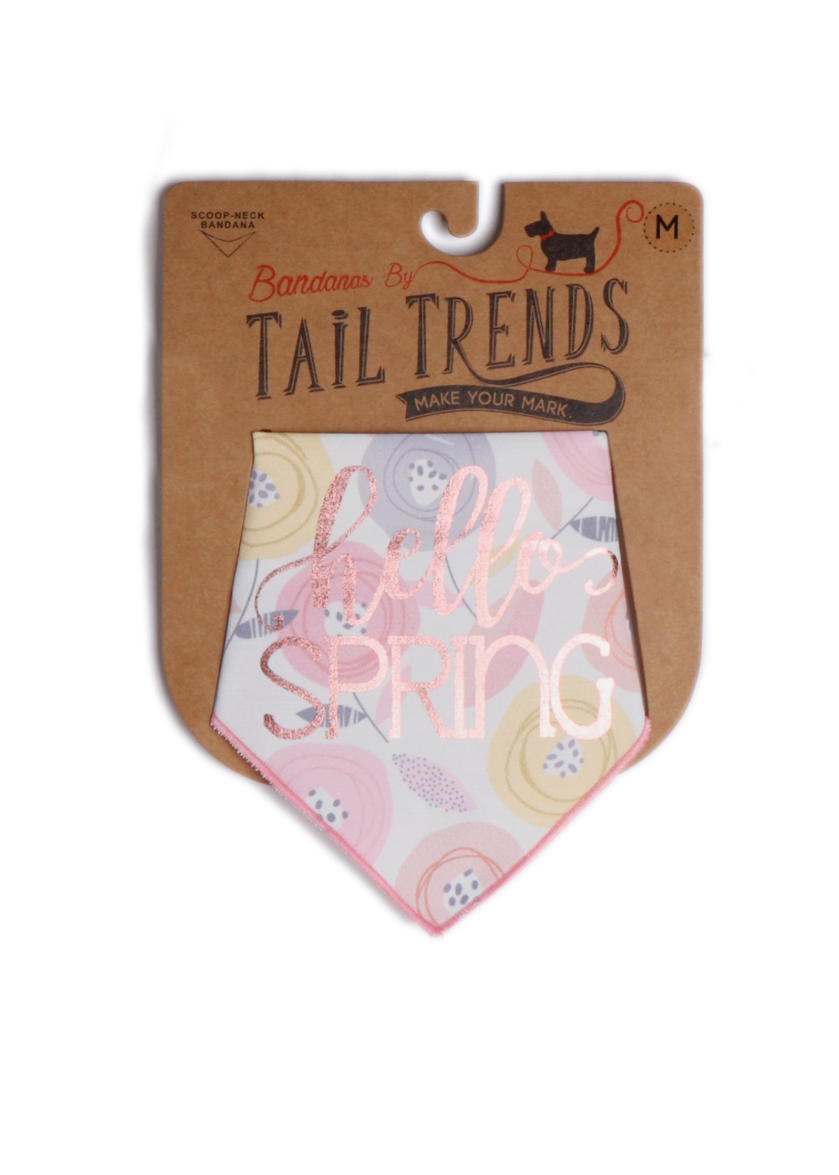 Easter Dog Bandanas with Hello Spring Design - 100% Cotton Pet Bandana for Medium to Large Dogs | Perfect for Easter Photos, Spring Walks & Holiday Pet Accessories