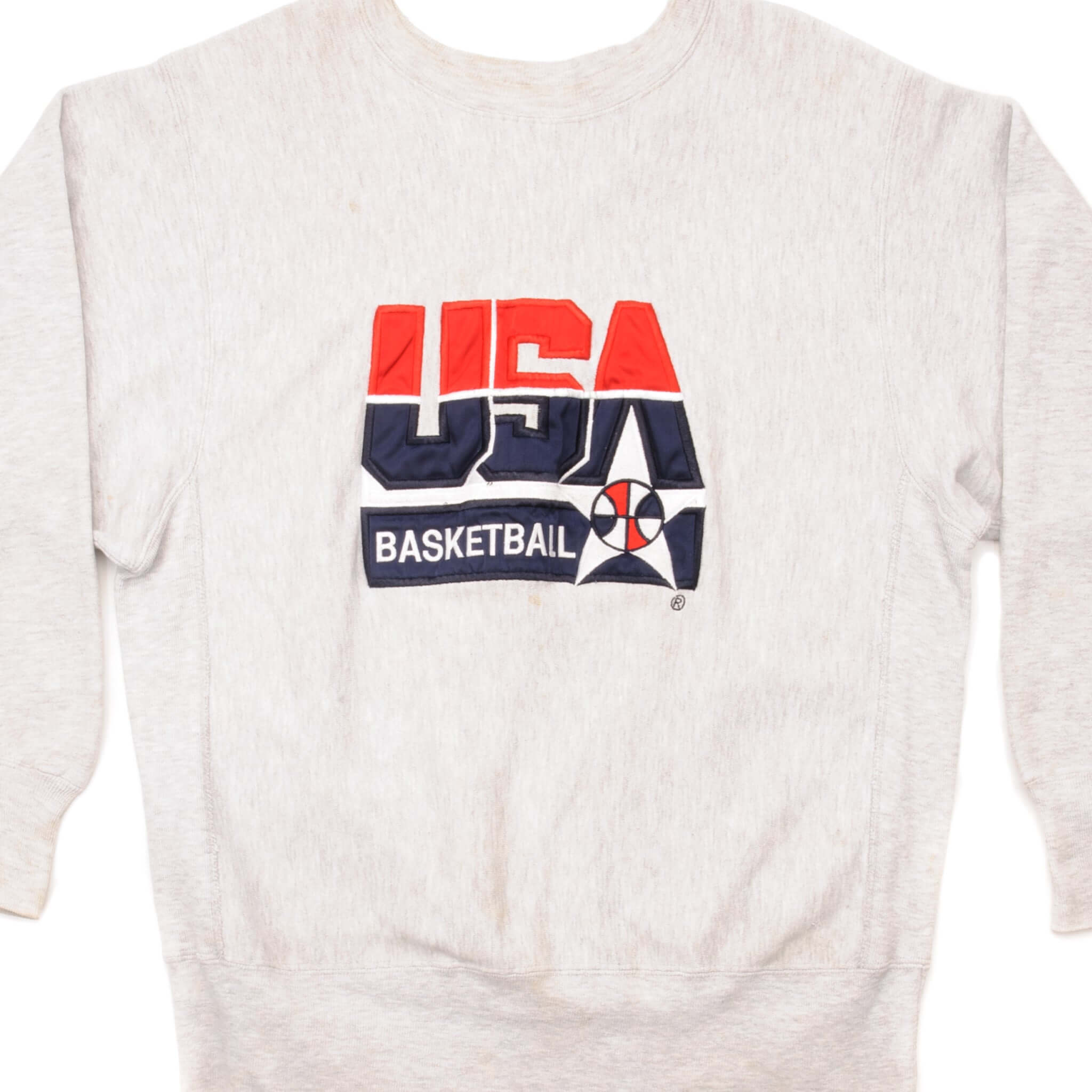 Vintage Champion Reverse Weave USA Basketball Sweatshirt 1990s - Size Large - Made in USA - Retro Sports Fashion for Men & Women - Perfect for Casual Wear, Gym, and Street Style