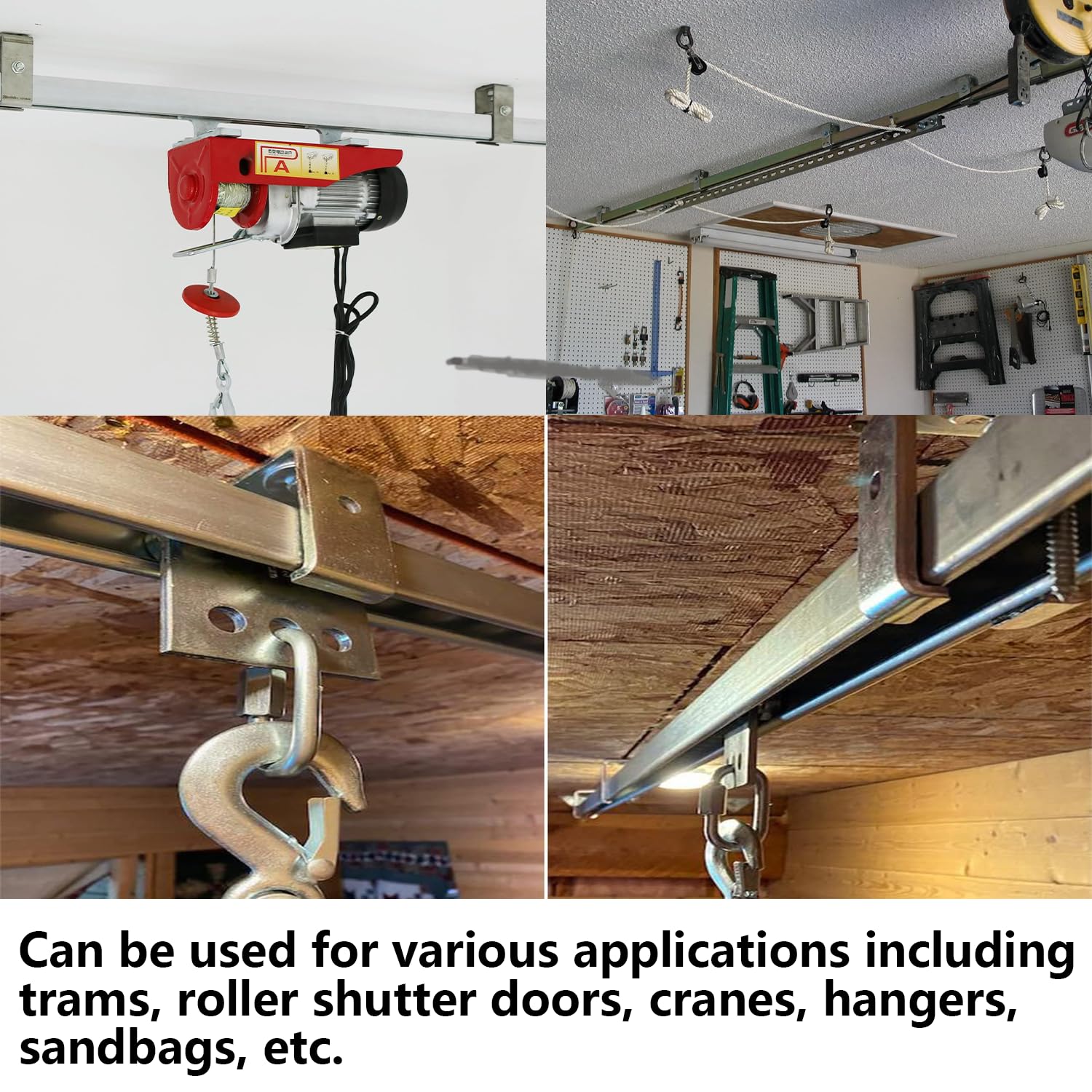 Unistrut Channel Trolley Track - 4.75 Feet Galvanized Steel U Channel (1-5/8