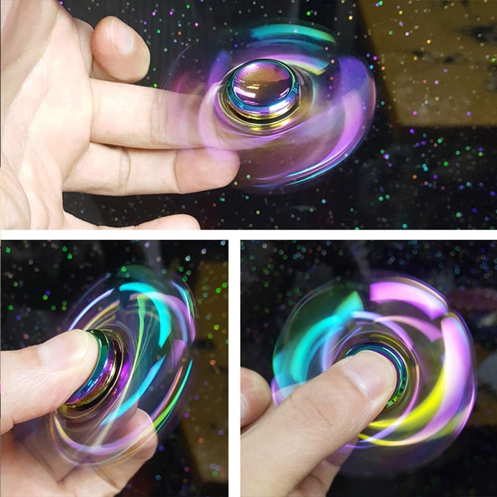 7 Pack Premium Metal Fidget Spinners for Kids & Adults - Stress Relief Finger Hand Spinners, Desk Toys & Party Favors - Perfect for Office, Classroom, Stocking Stuffers & Holiday Gift Bags