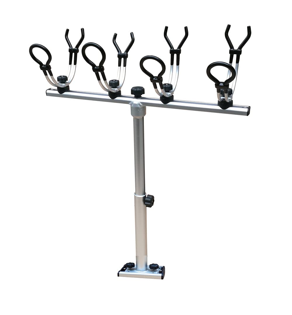 Brocraft Telescopic T-Bar Crappie Fishing Rod Holder System - Perfect for Bank Fishing, Ice Fishing & Boat Angling