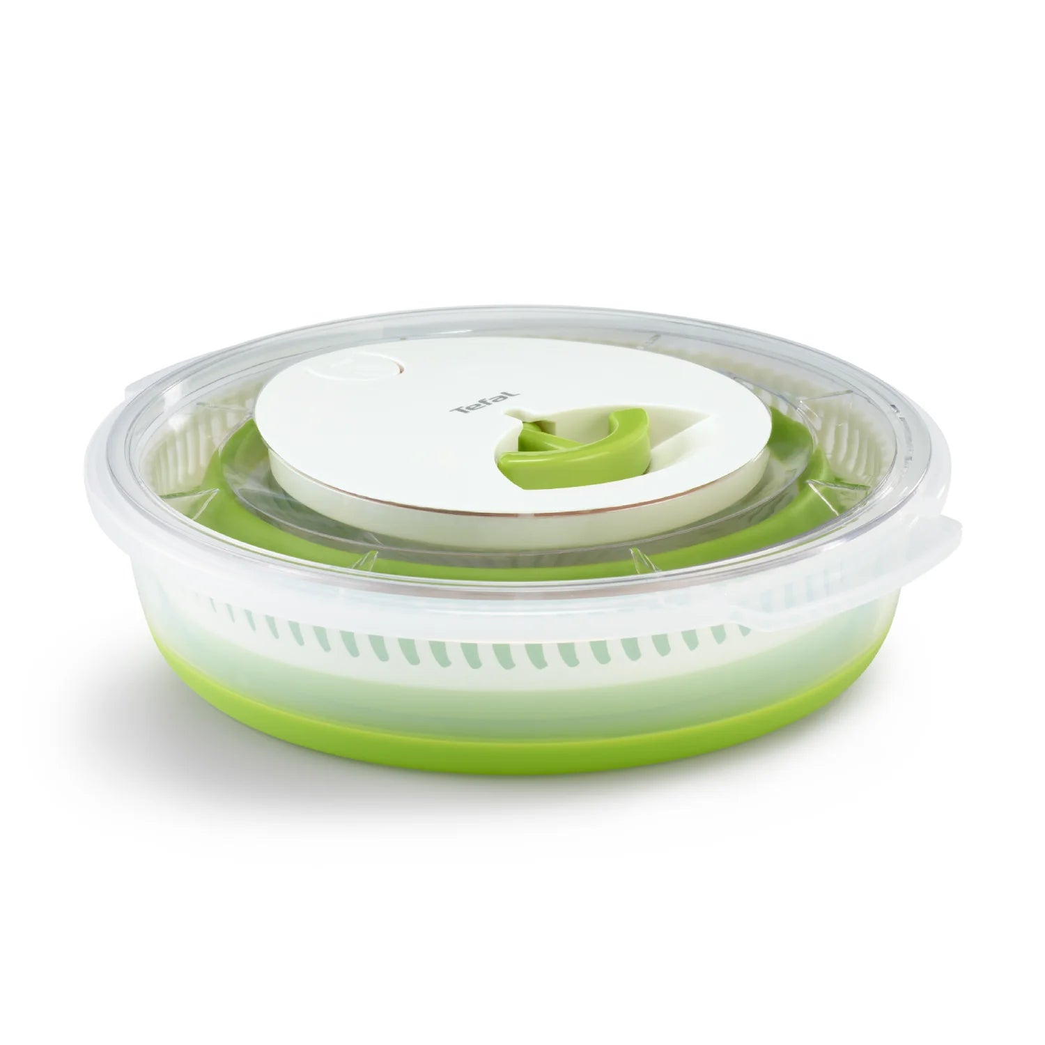 Tefal K2520155 Collapsible Salad Spinner 4L - Space Saving Kitchen Gadget for Fresh Greens, Herbs & Vegetables | Perfect for Meal Prep, Healthy Eating & Small Kitchens