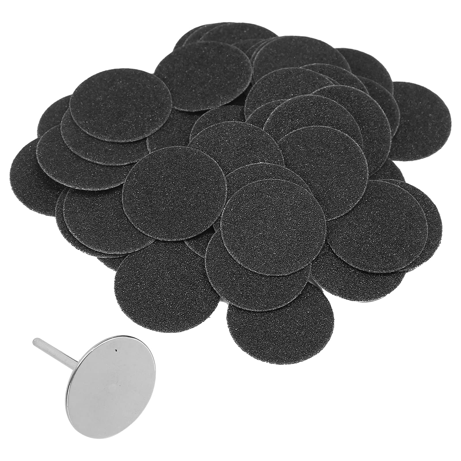 50pcs Pedicure Sanding Discs - 25mm Abrasion Resistant Foot Grinder Sandpaper for Smooth Feet | Home Pedicure Tool for Men & Women | Perfect for DIY Foot Care & Salon Use