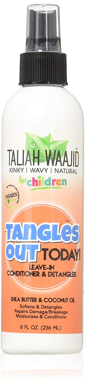 Taliah Waajid Children's Tangles Out Today Leave-In Conditioner & Detangler - 8 Oz | Gentle Hair Moisturizer for Kids with Curly, Coily & Natural Hair | Perfect for Daily Hair Care & Styling