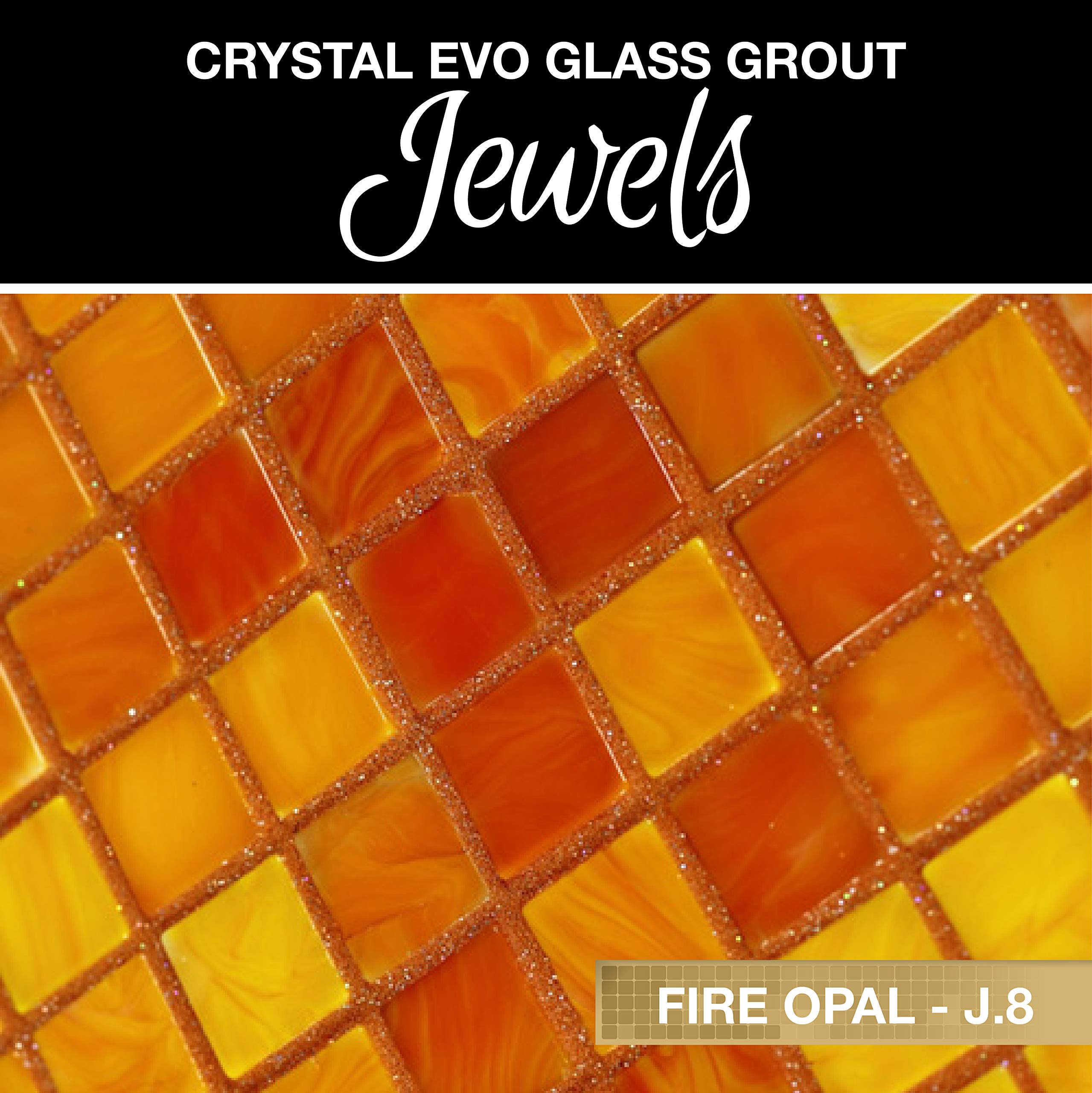 The Tile Doctor Crystal Glass Grout Jewels Fire Opal - 75g Glass Epoxy Grout Glitter Additive for Tile, Backsplash, Pool, Kitchen & Bathroom | Enhances Shower, Mosaic & Floor Tiles with Sparkle (1-Pack)