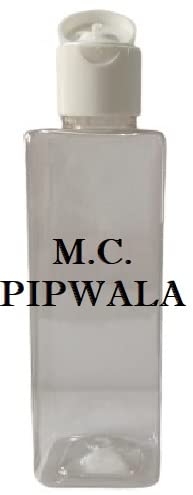 50ml Clear Square Plastic Bottles with White Flip Top Cap - Leak Proof Travel Cosmetic Containers (Pack of 6) | Perfect for Toiletries, DIY Beauty Products & Travel Essentials