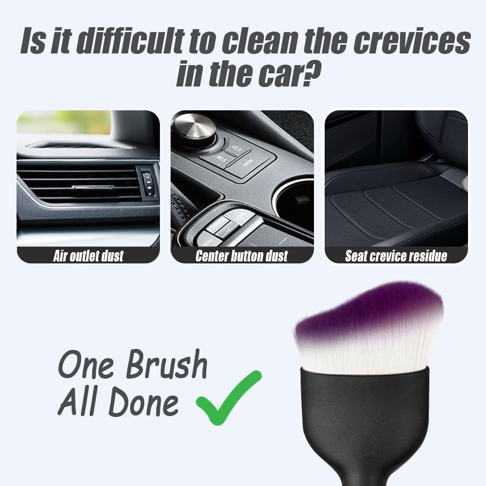 HAOBO Super Soft Car Dust Brush - 1Pcs Interior & Exterior Cleaning Brush for Cars, Air Vents, Leather Seats & Computers | Perfect for Auto Detailing, Home & Office Cleaning