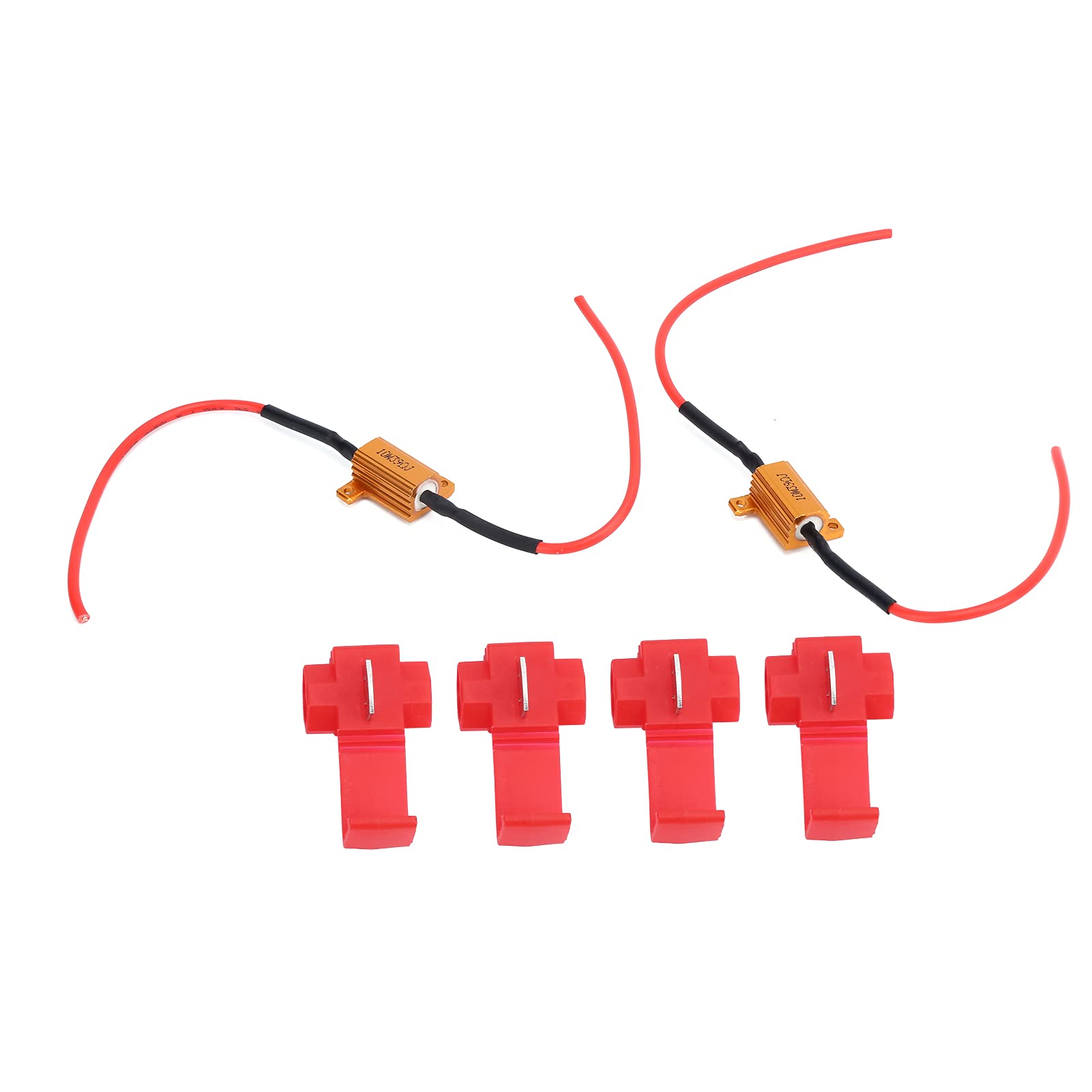 2PCS LED Decoder 10W 39Ω Anti-Flicker Load Resistor - CANBUS Error Free Canceller for Headlight & Daytime Running Lights - Fix Flickering & Bulb Out Warnings - Perfect for Car, Truck, SUV Lighting Upgrades