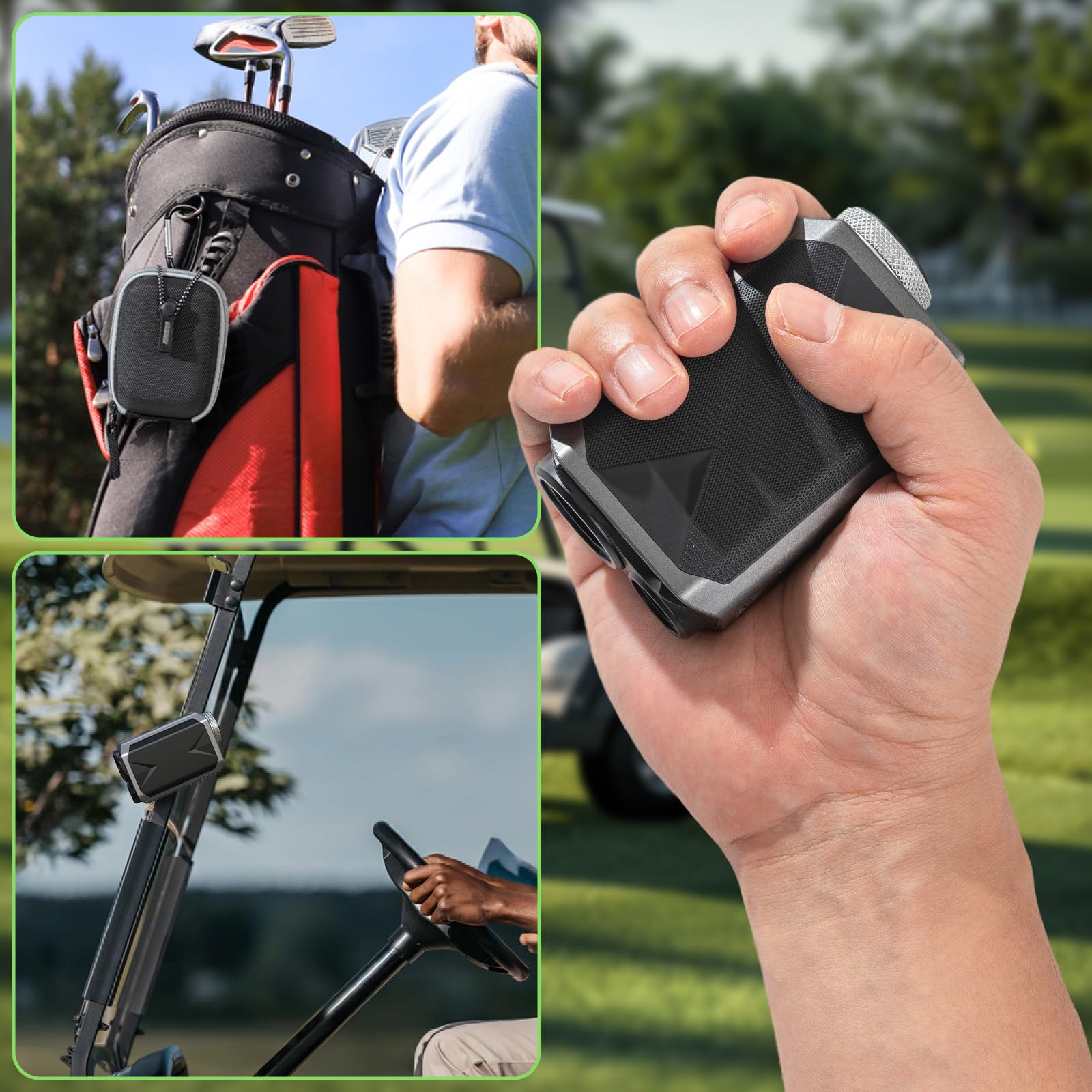 GC01 Golf Rangefinder with Slope Technology | Flag Lock & Vibration Alert | Rechargeable & Magnetic Stripe | Perfect for Tournament Play & Course Practice