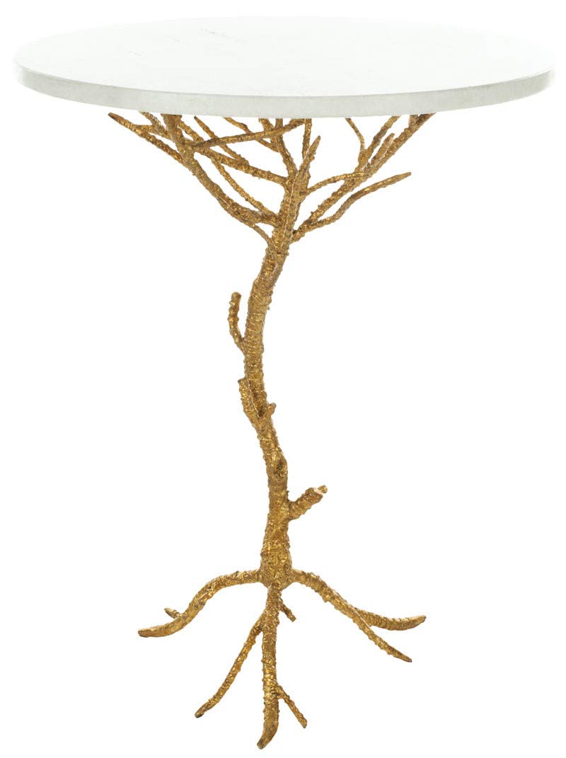 Safavieh Home Collection Anastasia Brass and Iron End Table - Stylish Side Table for Living Room, Bedroom, or Office - Perfect for Holding Lamps, Books, and Decor