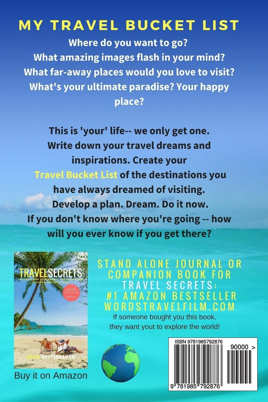 Travel Journal Notebook for Bucket List Adventures - Perfect for Vacation Planning, Road Trips & Backpacking