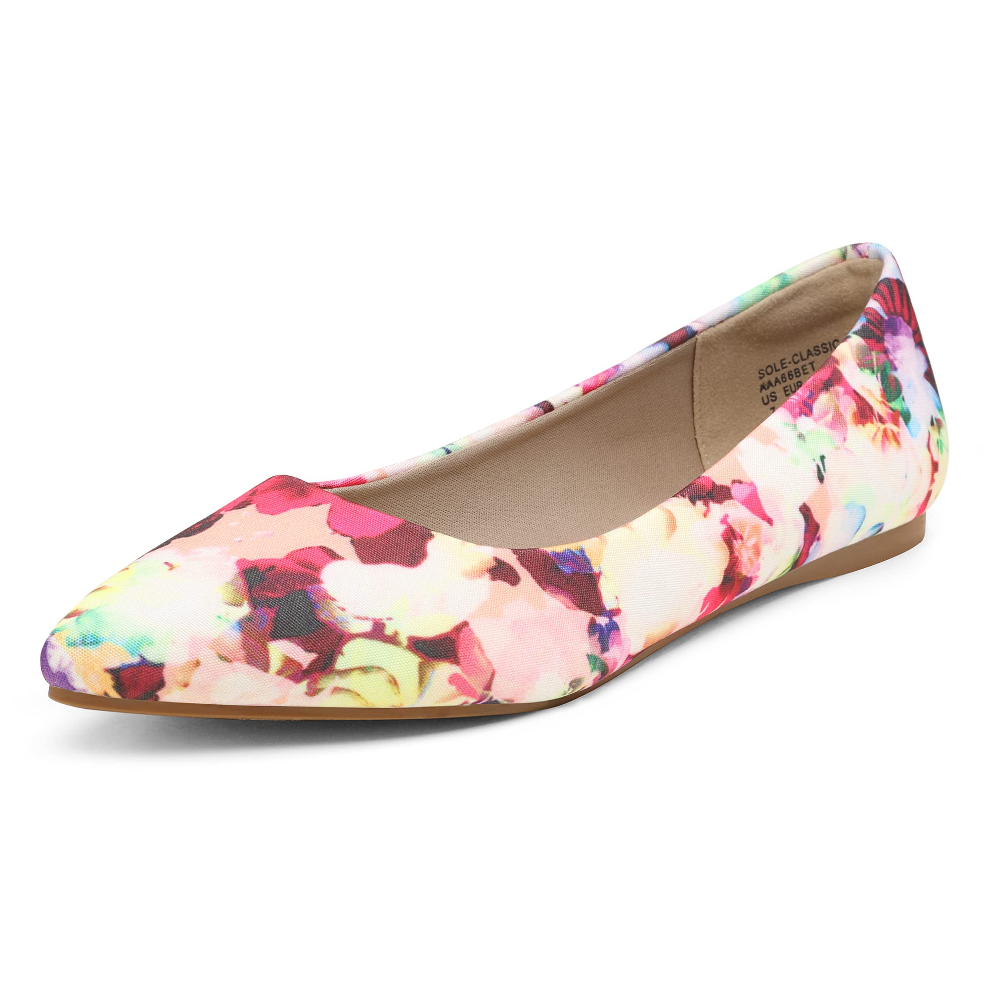 DREAM PAIRS Women's Pointed Toe Ballet Flats - Comfortable Soft Slip On Casual Shoes for Work, Office & Everyday Wear
