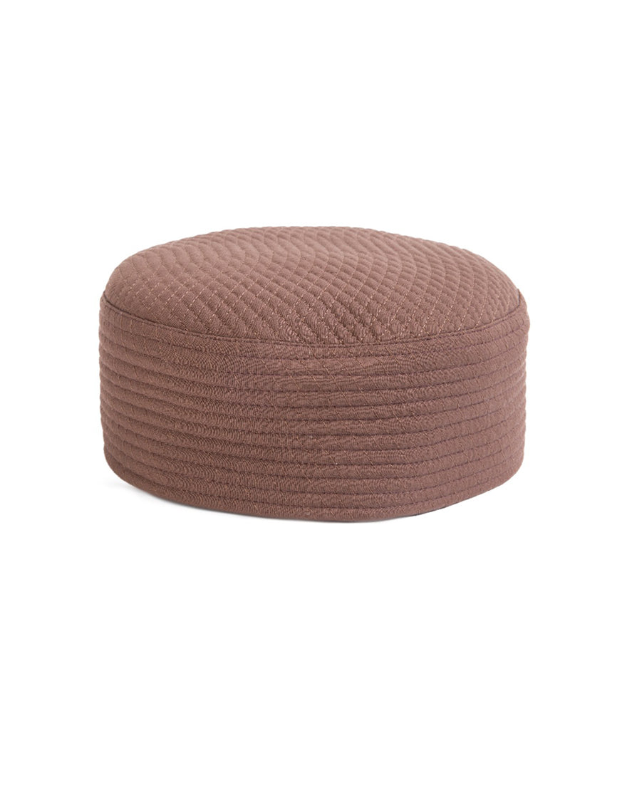 Premium Blended Brown Cap by J. Junaid Jamshed - Stylish Islamic Hat for Men - Perfect for Prayer, Formal Occasions & Everyday Wear