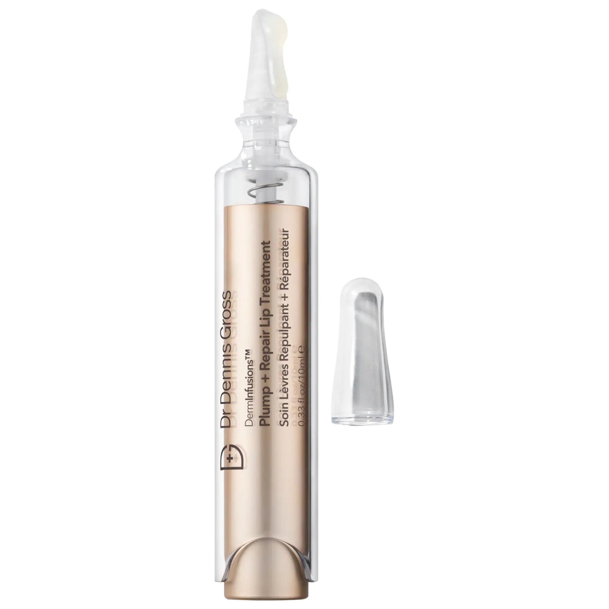 Dr. Dennis Gross DermInfusions Plump + Repair Lip Treatment - Hydrating Lip Balm for Dry, Chapped Lips | Perfect for Daily Moisturizing & Night Care