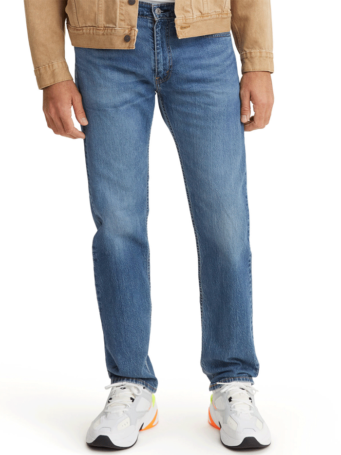 Levi's 505 Regular Fit Stretch Jeans for Men | Medium Wash Denim Pants | Comfortable & Stylish Casual Wear for Everyday Use