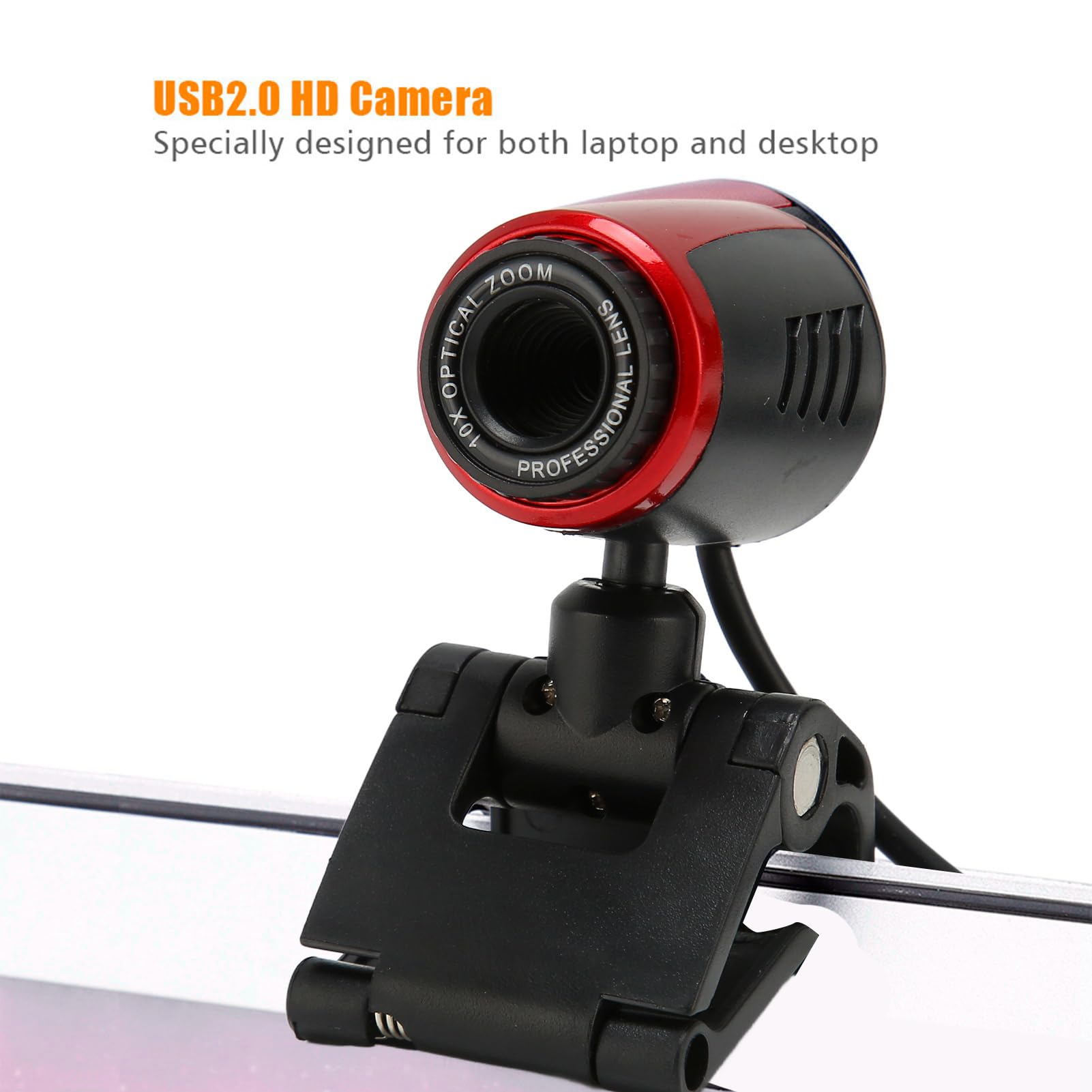 6MP HD USB Webcam for Desktop & Laptop - Plug and Play Computer Camera for Video Calls, Conferencing, Online Classes & Streaming (Compatible with PC/Mac)