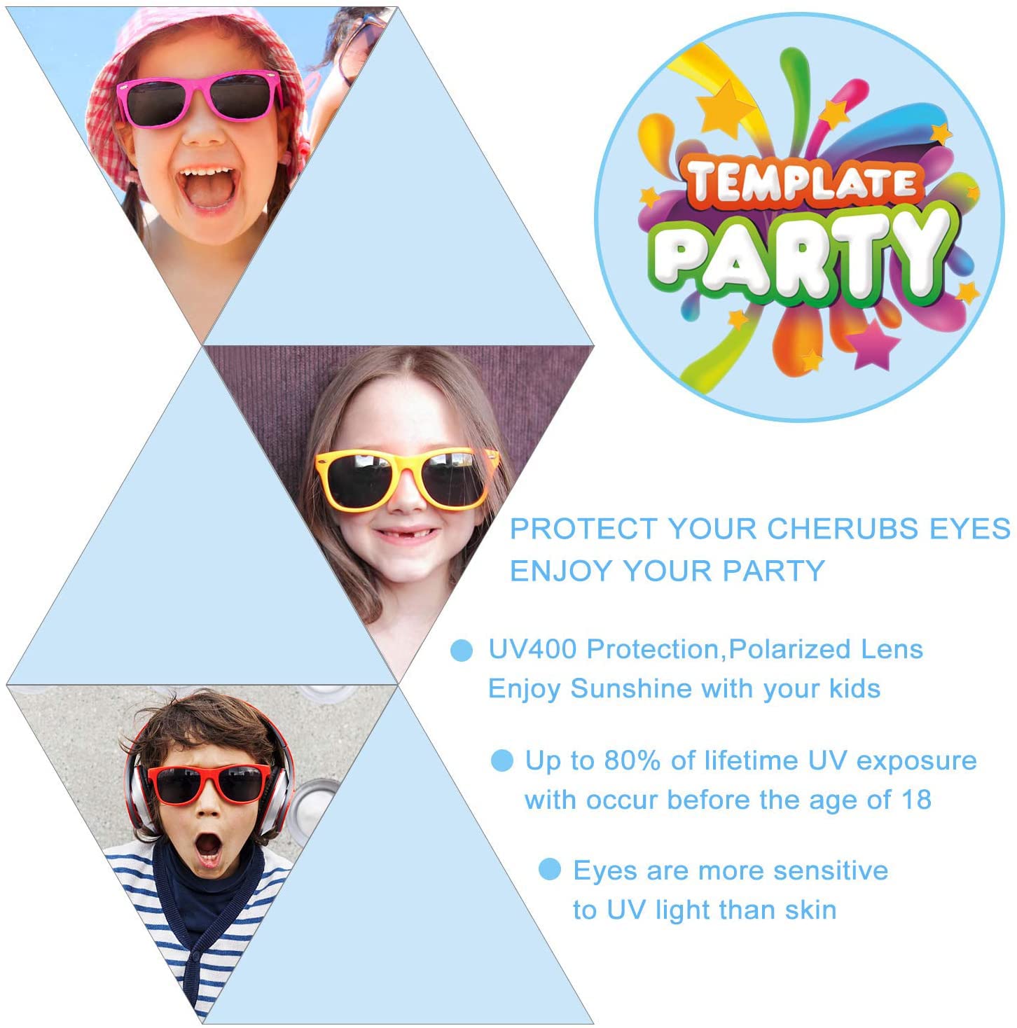 GINMIC Kids Sunglasses 12-Pack - Neon Sunglasses for Boys & Girls - UV Protection Party Favors - Perfect for Birthday Parties, Beach, Pool & Outdoor Activities - Fun Gift & Party Supplies