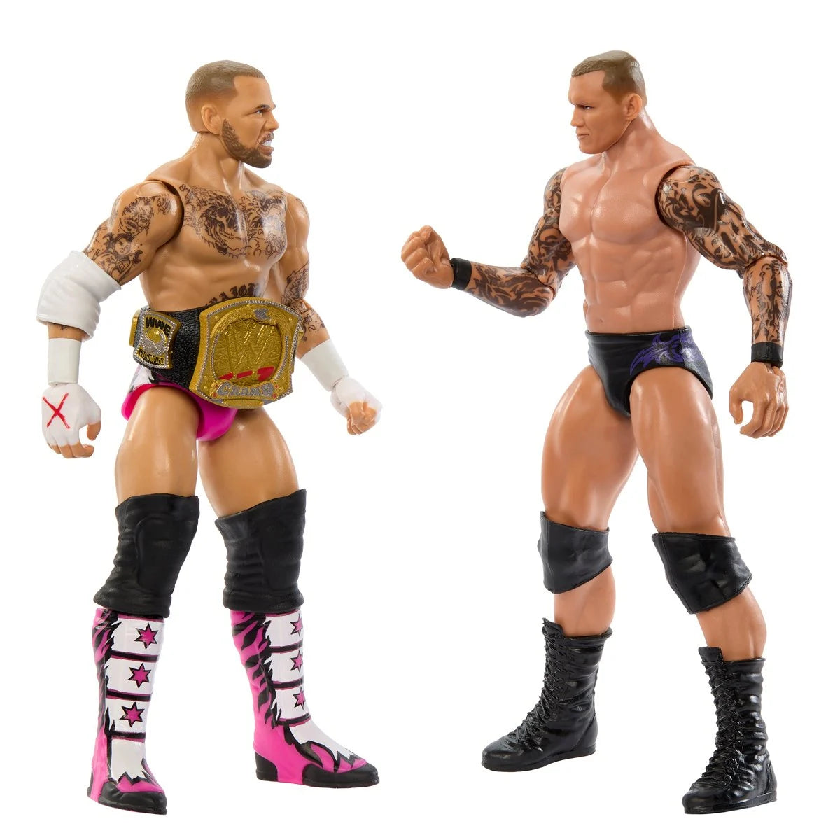 WWE Main Event Showdown Series 19 CM Punk & Randy Orton Action Figure Two Pack - Collectible Wrestling Toys for Kids & Adults - Perfect for Play Battles, Display & WWE Fan Collections