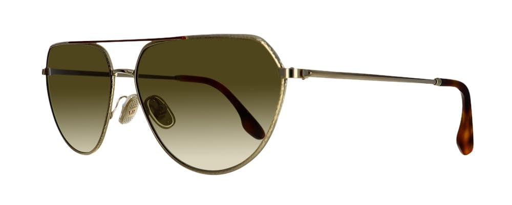 Victoria Beckham VB 221 S 723 Gold/Honey Polarized Sunglasses for Women - Luxury Fashion Shades for Beach, Driving & Outdoor Activities