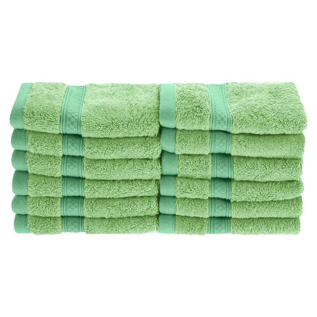 12-Piece Premium Bamboo Cotton Blend Soft Bath Towel Set - Ultra Absorbent & Luxurious for Spa, Bathroom, and Guest Use