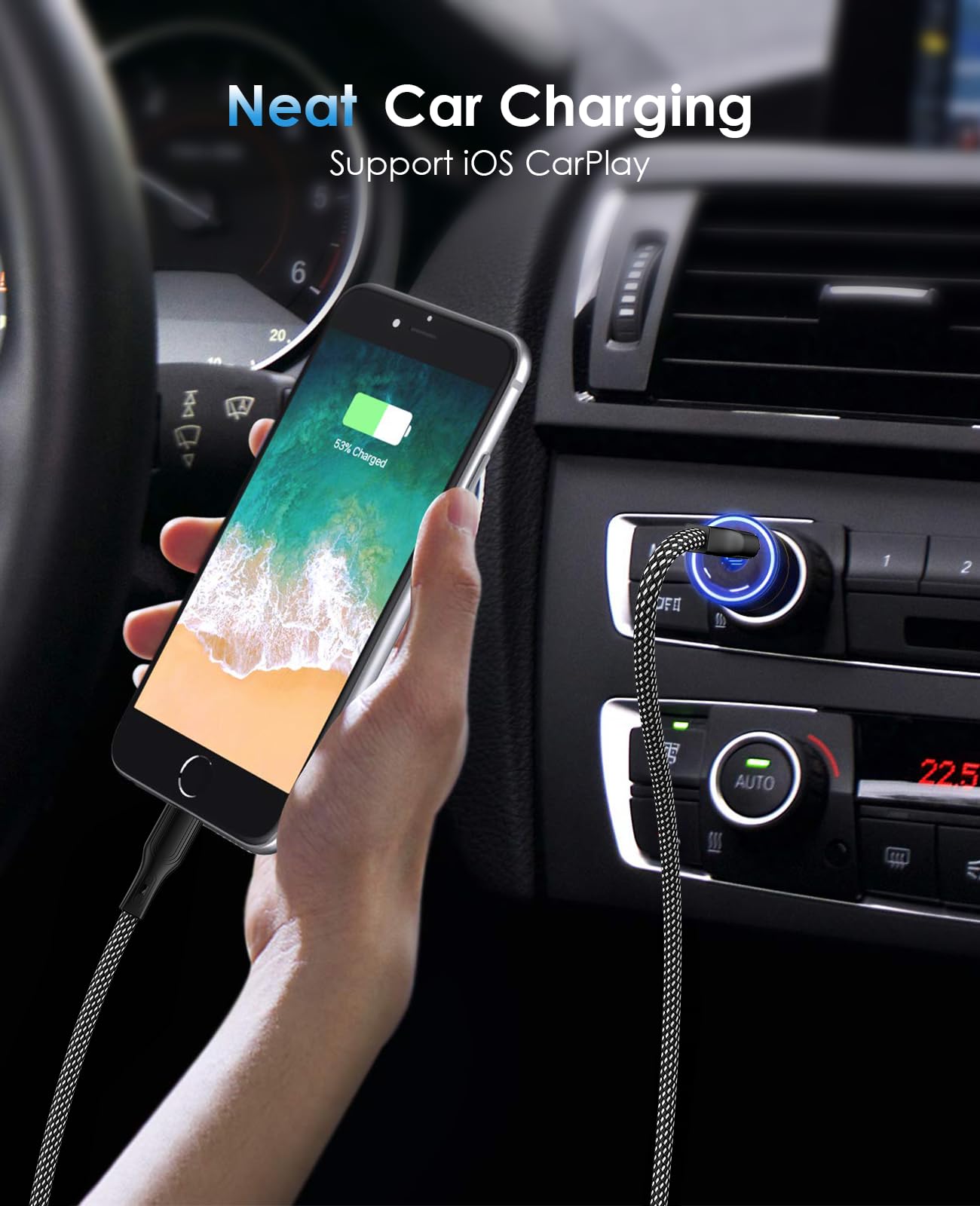 MFi Certified Magnetic USB C to Lightning Cable - 30W PD Fast Charging Coiled Cord (3ft) for iPhone 14/13/12/11 Pro Max/XS/8 & iPad | Perfect for Travel, Car Charging & Office Use