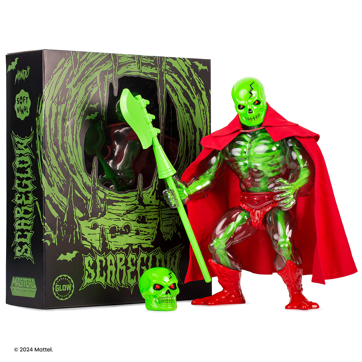 Masters of the Universe Scareglow Soft Vinyl Figure - Necromancer Variant Collectible Toy | Perfect for Display, Gift Giving & He-Man Fans Collection
