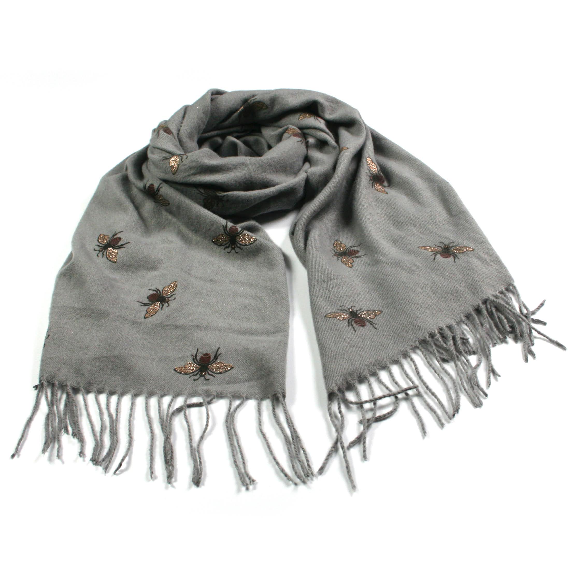 Remo Glitter Bee Pashmina Style Scarf - Elegant Sparkling Shawl for Women, Perfect for Parties, Weddings & Evening Events