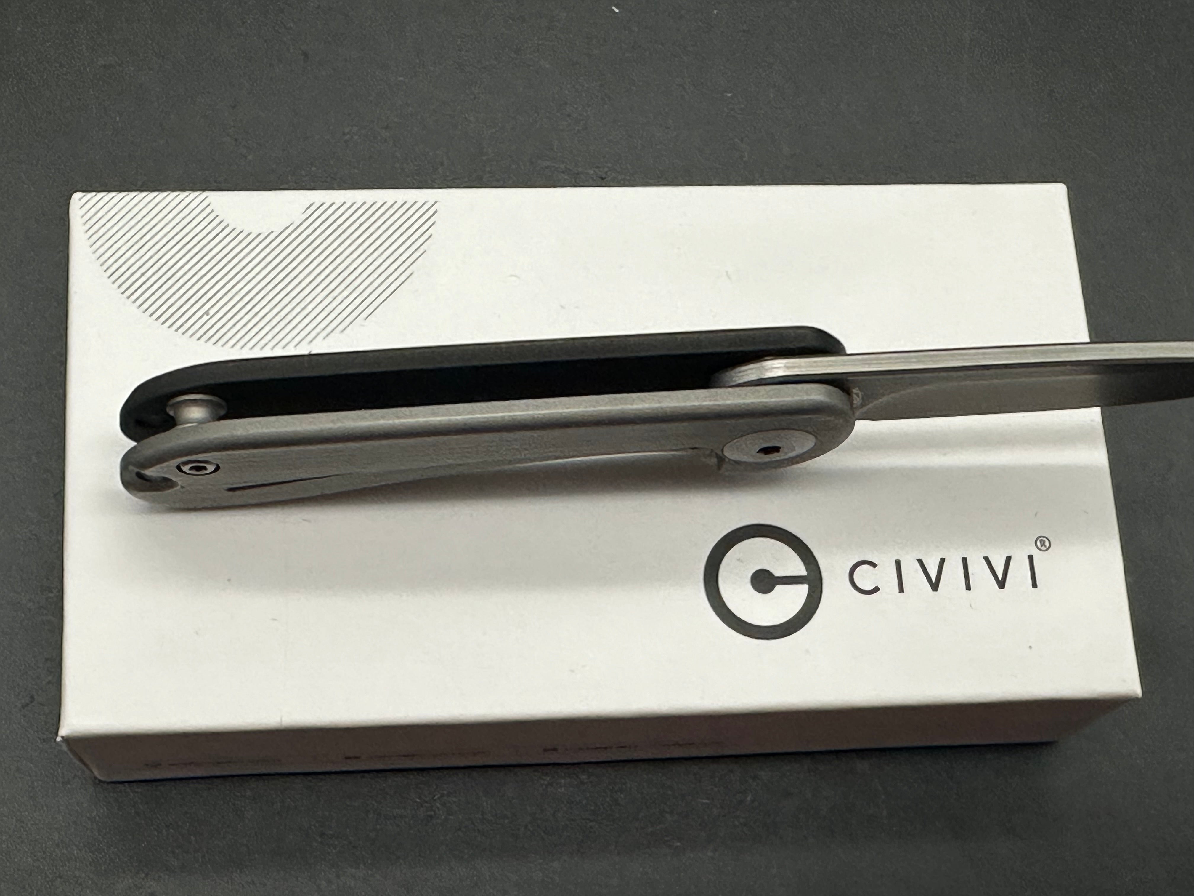 CIVIVI Mini Elementum Frame Lock Knife - Brass Hand Rubbed Finish - EDC Pocket Knife for Camping, Hiking & Everyday Carry
