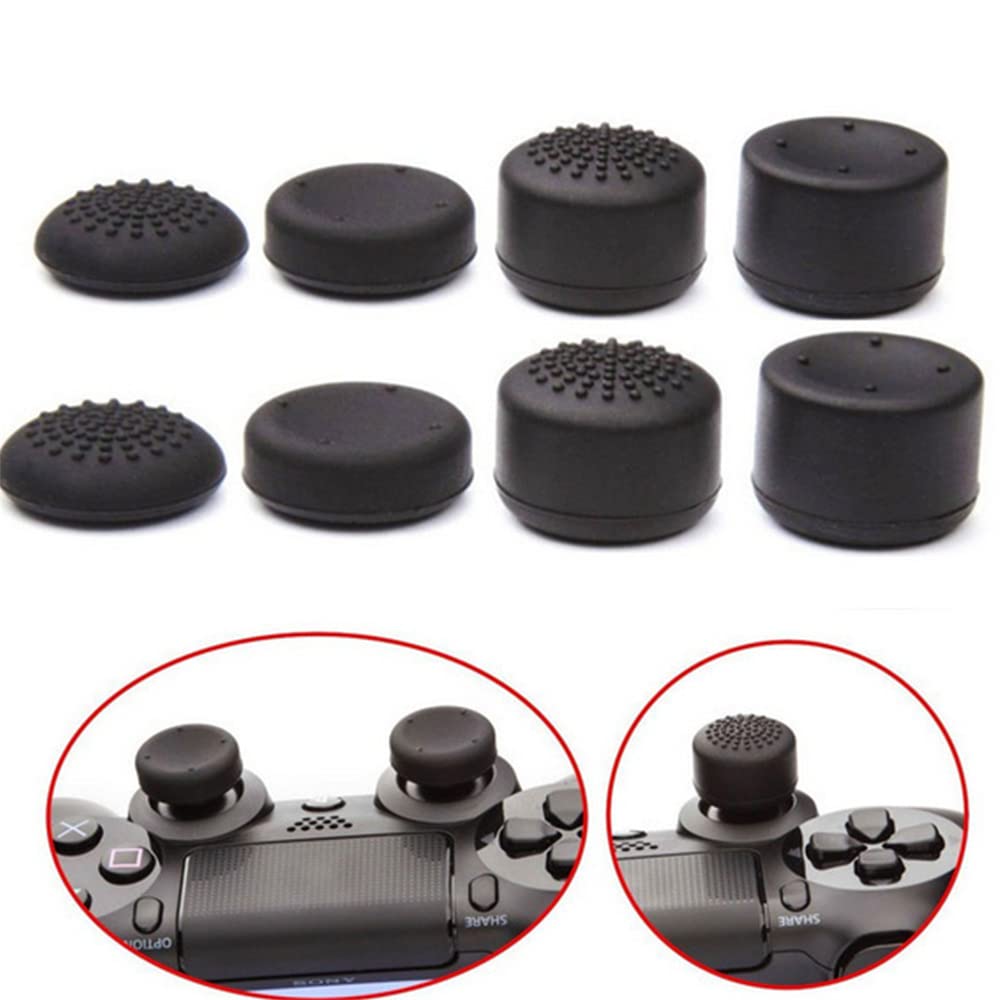 8 PCS Silicone Thumb Grips for PS5/PS4/PS3/PS2/Xbox 360/Xbox One Controllers - Anti-Slip Analog Stick Covers & Joystick Caps - Perfect for Gaming, Streaming & Long Play Sessions