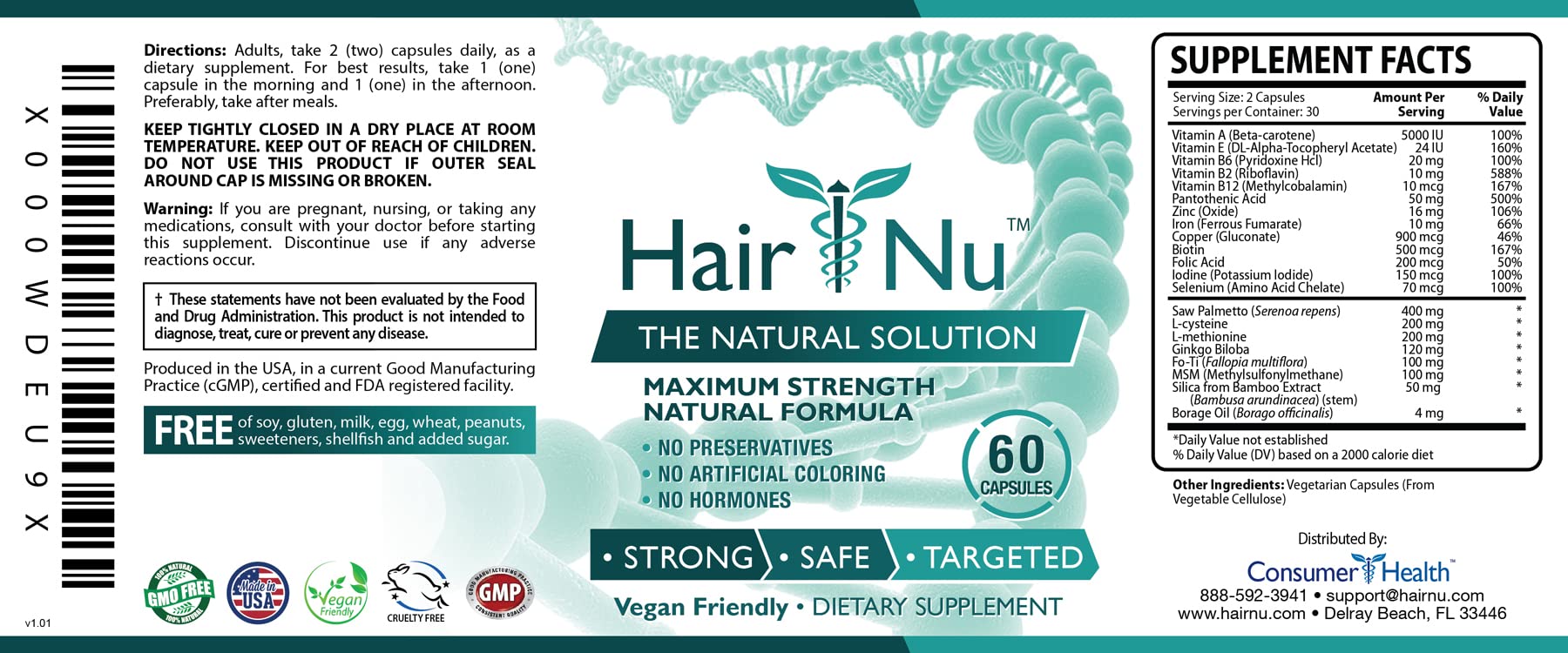 Best Hair Growth Vitamins - Biotin & Collagen Supplement for Stronger, Thicker Hair (6 Bottles) - Promotes Healthy Hair Growth for Men & Women, Ideal for Thinning Hair & Hair Loss Prevention