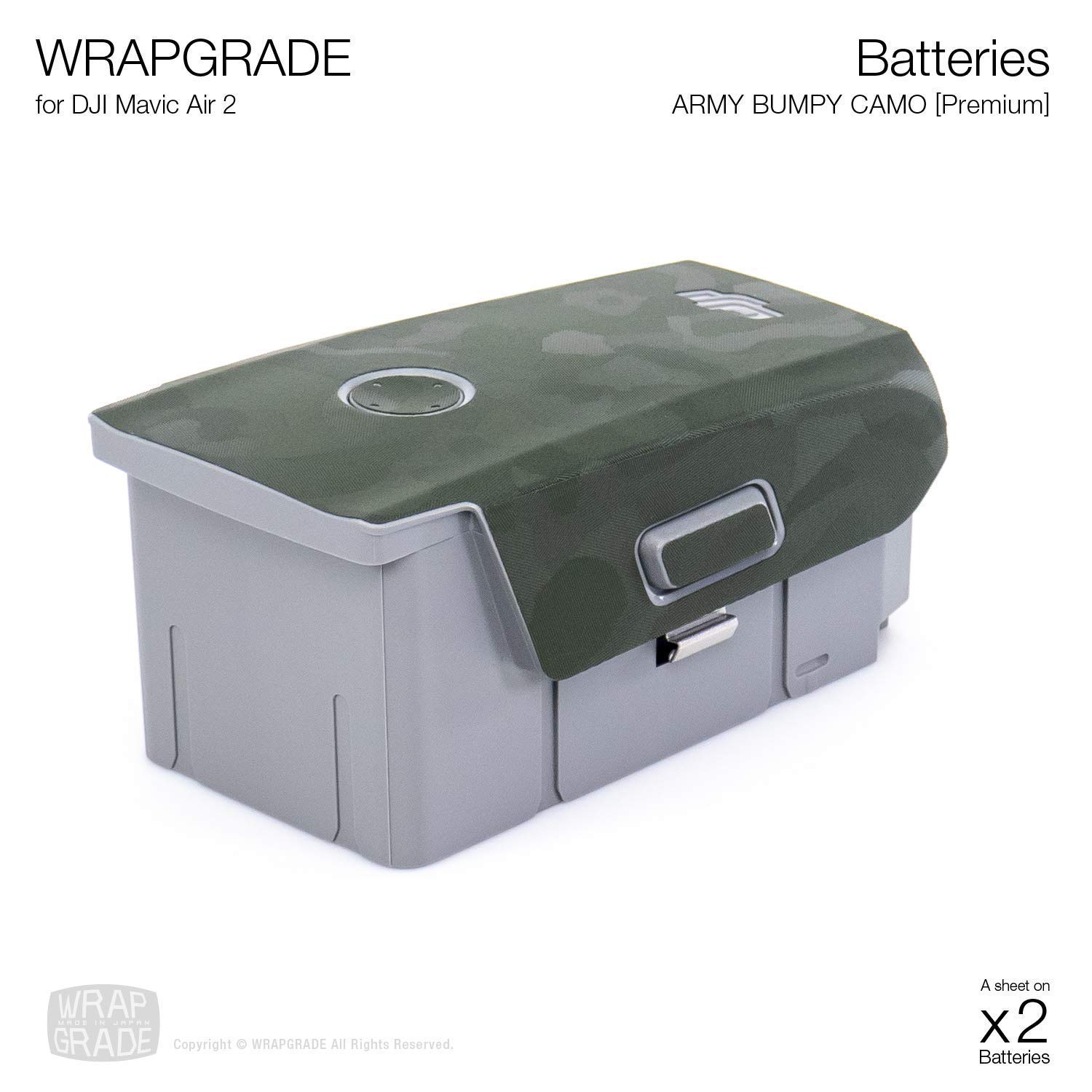 DJI Mavic Air 2 Skin Set - Full Body Wrap (Army Camo) with Remote Controller & 2 Battery Covers | Protective Vinyl Decal for Drone Accessories | Perfect for Outdoor Adventures, Aerial Photography & Travel