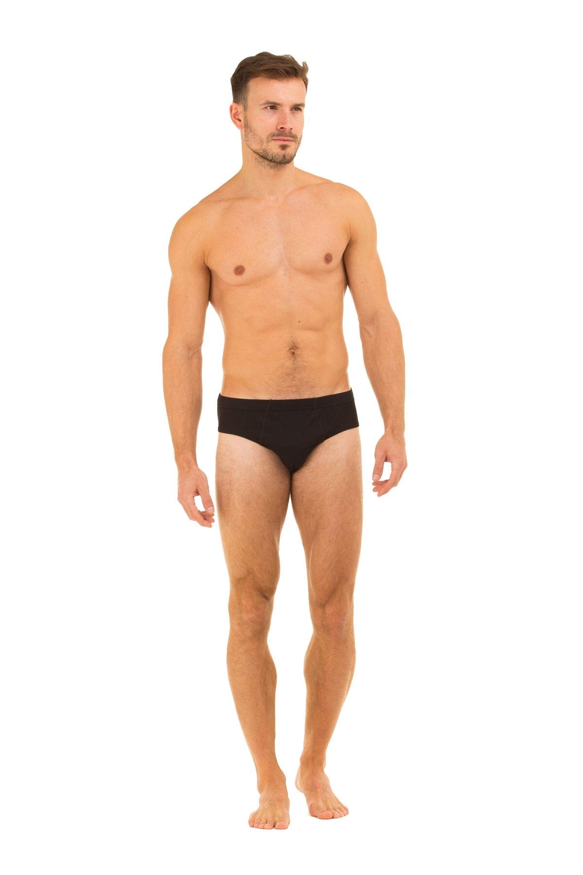 Men's 3-Pack 100% Combed Cotton Slip Briefs Underwear - Soft & Breathable for Everyday Comfort, Workout & Travel