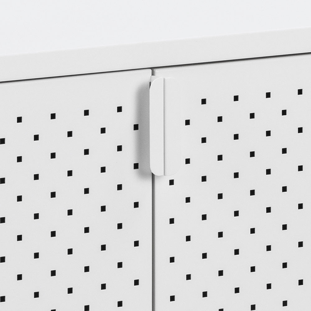 Modern White Newton 2-Door Sideboard 82cm - Stylish Storage Cabinet for Living Room, Dining Room & Entryway