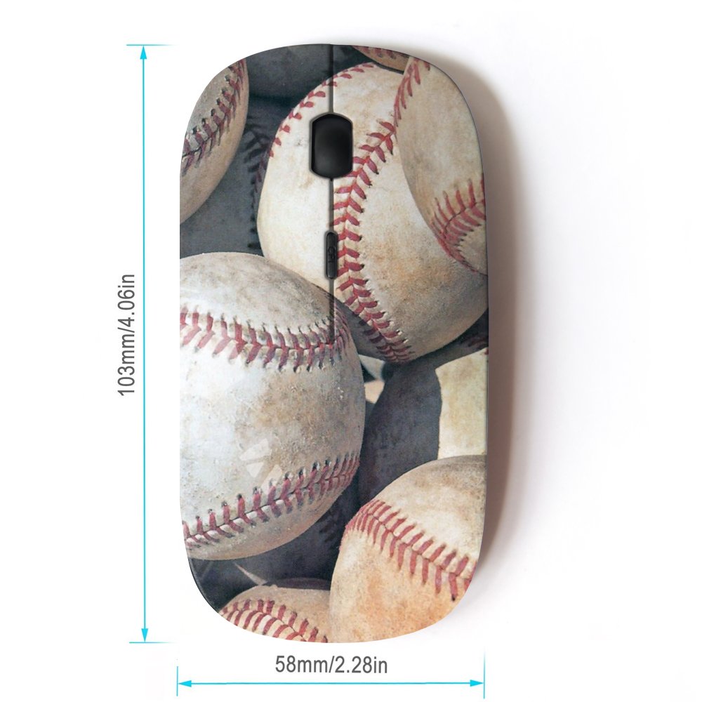 2.4G Wireless Optical Computer Mouse for Baseball Fans - Ergonomic Design for Gaming, Office & Sports Enthusiasts