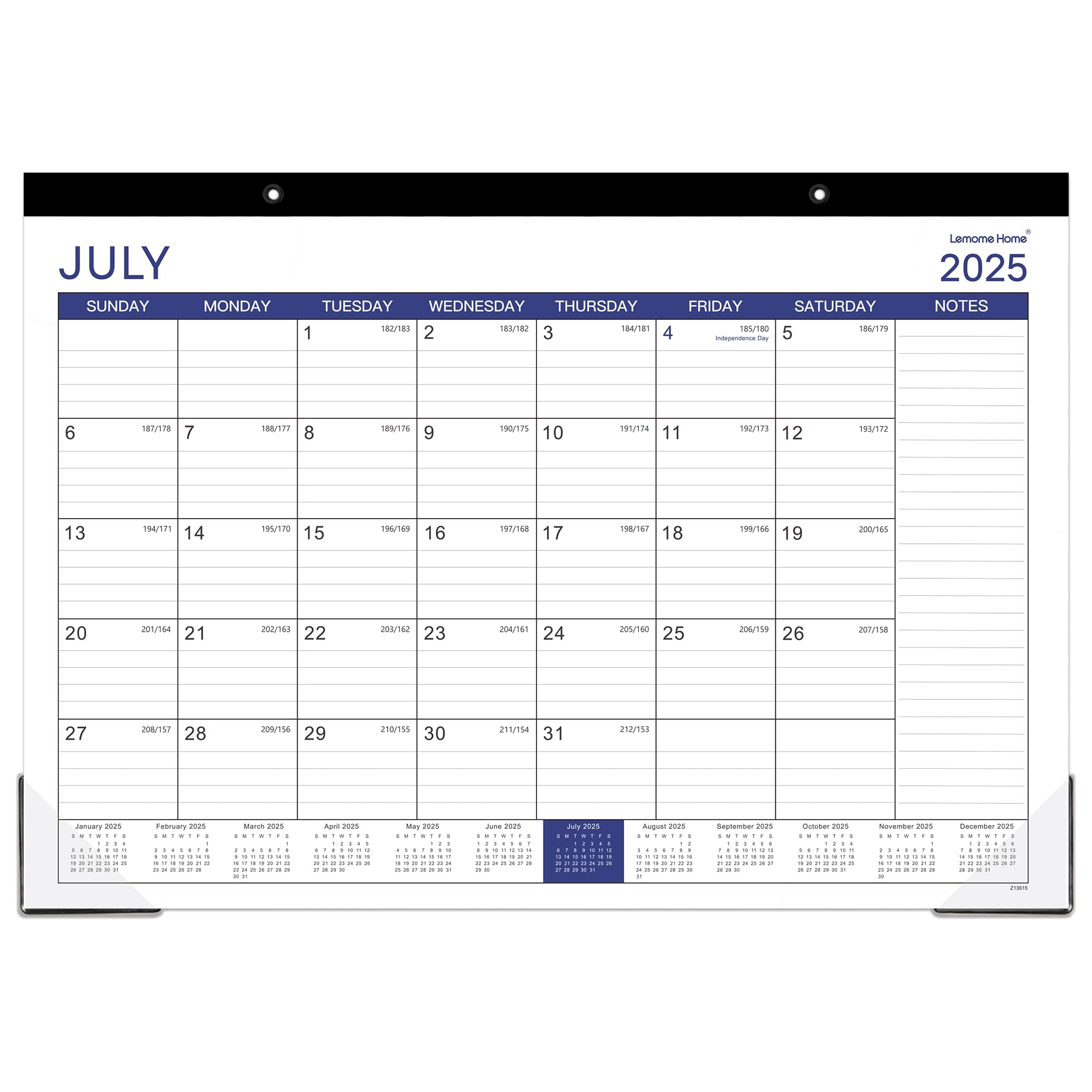 2025-2026 Monthly Desk Calendar Planner - 18 Months (July 2025 to December 2026) | 17