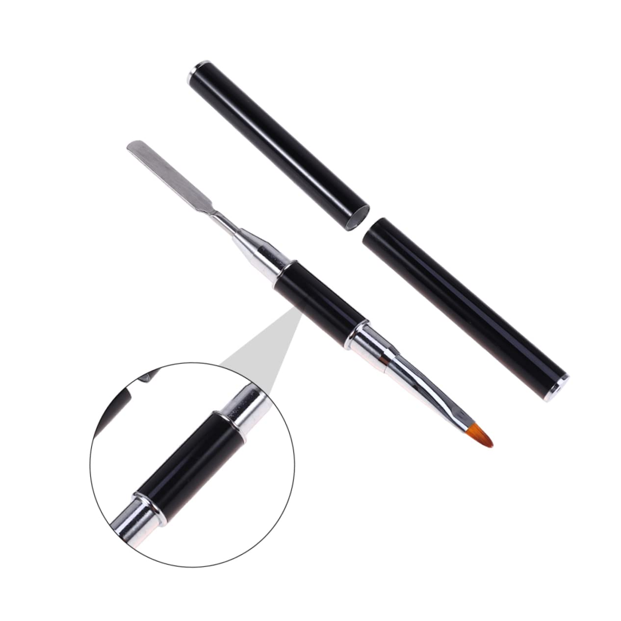 FRCOLOR Professional Dual-Ended Nail Art Brush Set - Gel Nail Extension Brush & Picker for 3D Nail Design, UV Gel Manicure Tools - Perfect for Salon & Home Nail Art DIY