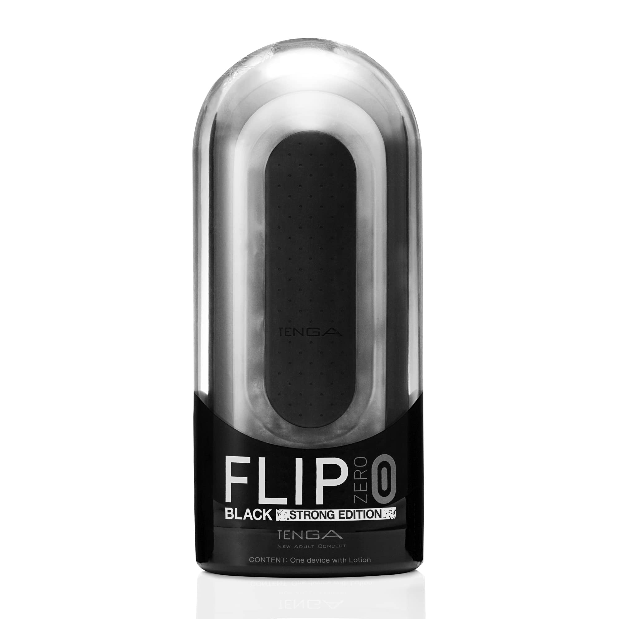 TENGA FLIP 0 (Zero) Reusable Male Masturbator - Black Pleasure Cup Massager & Personal Toy for Men | Perfect for Solo Play & Discreet Pleasure (Model TFZ-002)