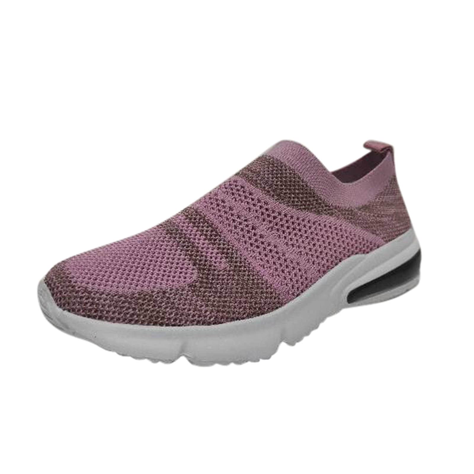 Women's Floral Slip-On Canvas Sneakers - Non-Slip Casual Shoes for Women & Men | Comfortable Leather Slip-On Work Shoes | Size 6.5 (Pink) | Perfect for Work, Walking & Everyday Wear