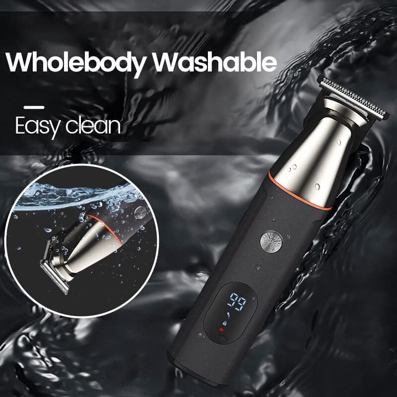 Professional Men's Hair Clippers Set - Cordless Electric Hair Trimmer with Nose & Body Grooming Attachments for Home Barbering & Personal Grooming | Perfect for DIY Haircuts, Beard Trimming & Full Body Care